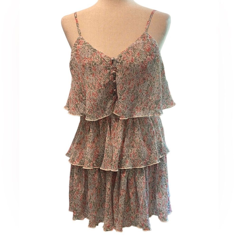 NWT Mable Floral Tiered Ruffle Dress Size Small